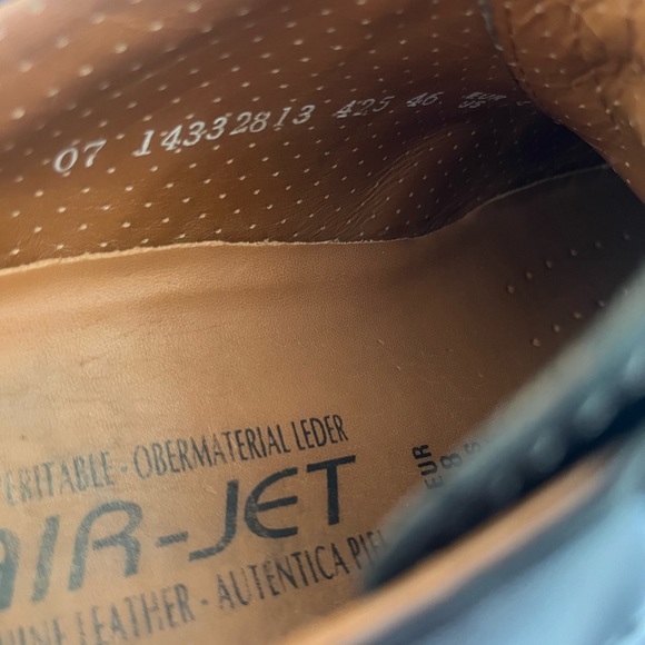 Mephisto Air Jet Black Pebbled Leather Mens 8.5 /07 1433 Walking Shoes EUC - Picture 8 of 16